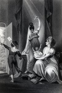 Une mère avec sa famille à la campagne, gravée par Richard Rhodes - Johann Heinrich Füssli